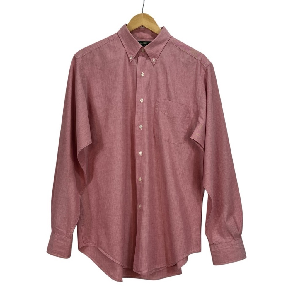Lauren Ralph Lauren Men's Red Button-Down Shirt 100% cotton size 16- 34/35